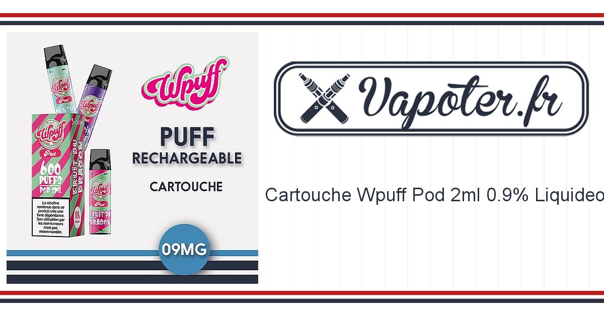 Puff rechargeable Wpuff Pod (vendu sans cartouche) - Liquideo