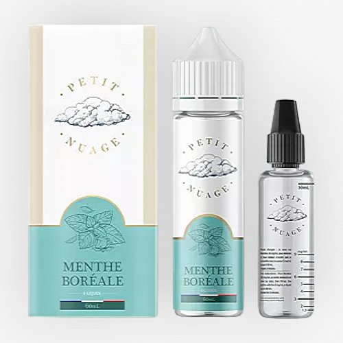 Menthe Boréale Petit Nuage 60ml + Fiole Vide 30ml Graduée