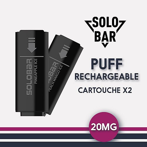 Pack de 2 Pods Solobar 2400 2ml 20mg