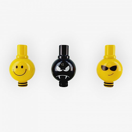 Pack de 3 Drip Tips 510 Hookah Air Smile Fumytech