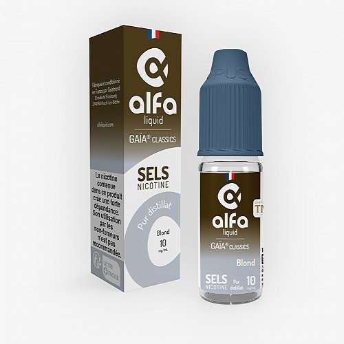 Blond Sels De Nicotine Gaïa Classics Alfaliquid 10ml