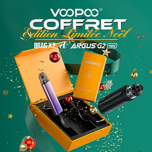 Coffret Drag X2 & Argus G2 Mini Edition Noël Voopoo