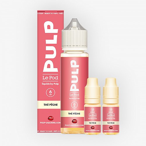 Pack 60ml Thé Pêche Pod Liquide Pulp - 06mg