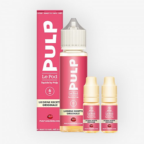 Pack 60ml Licorne Recette Originale Pod Liquide Pulp - 06mg