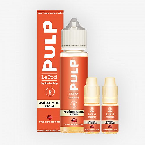 Pack 60ml Pastèque Melon Givrés Pod Liquide Pulp - 06mg