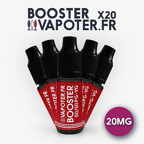 Lot de 20 Boosters 50/50 Vapoter.fr 10ml 20mg