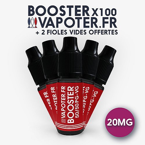 Lot de 100 Boosters 50/50 Vapoter.fr 10ml 20mg