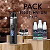 Pack Tout-en-Un 2025 Wenax Q Pro GeekVape - Saveurs fraîches Menthe Verte / Menthe Extrême / Noir Intense - 06mg